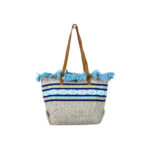 Bolso Shopper Mujer tipo Alfombra con Asas Largas y Flecos Decorativos - Imagen 3