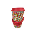 Taza de Cerámica con Tapa de Silicona y Protector de Mano para Mujer - Imagen 8