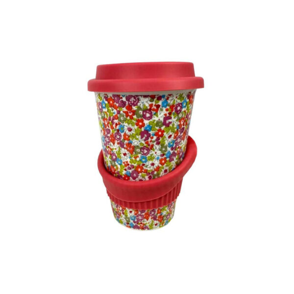 Taza de Cerámica con Tapa de Silicona y Protector de Mano para Mujer - Imagen 8