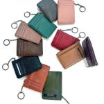 Tarjetero Sintético de Mujer con Cremallera y Llavero de Anilla