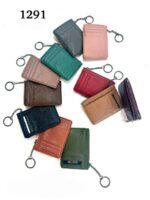 Tarjetero Sintético de Mujer con Cremallera y Llavero de Anilla