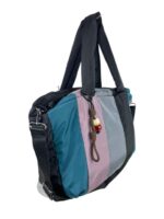 Amplio Bolso de Nylon Acolchado y Multicolor con Bolsillo Trasero para Mujer - Imagen 6