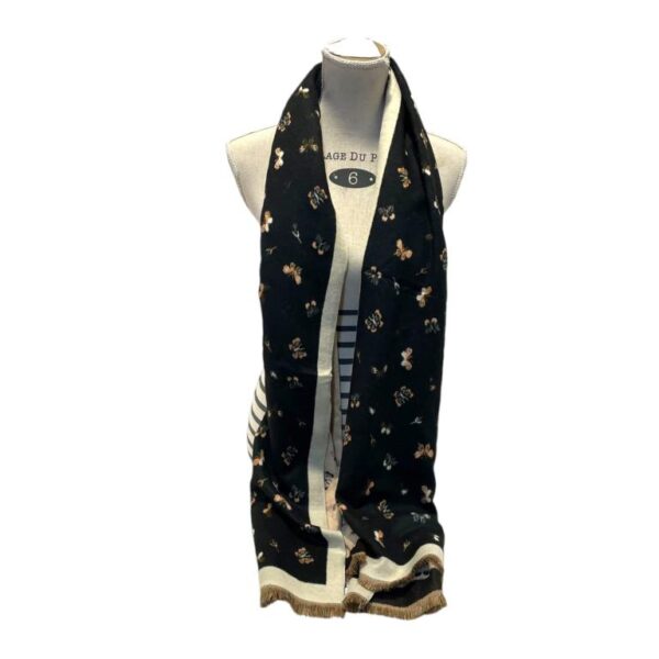 Bufanda de Lana con Diseño de Mariposas y Gran Calidad para Mujer - Imagen 3