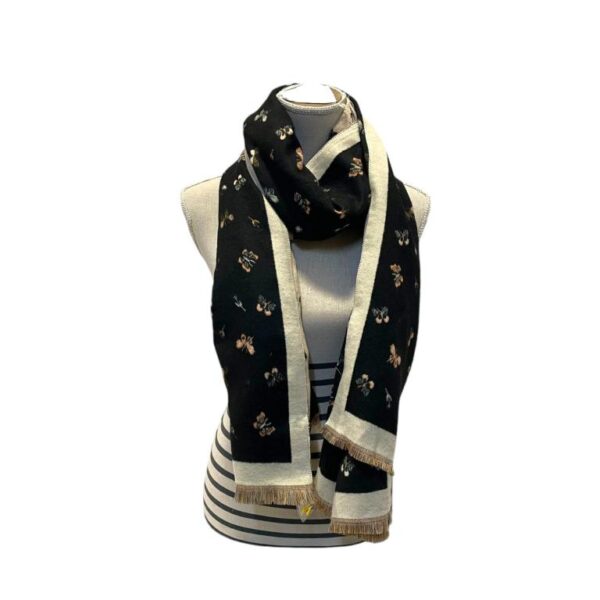 Bufanda de Lana con Diseño de Mariposas y Gran Calidad para Mujer - Imagen 2