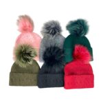 Gorro de Lana, Cashmere y Pelo Natural con Gran Calidad para Mujer