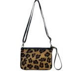 Bolso Bandolera de Piel Italiana con Pelo Natural y Asa Corta para Mujer