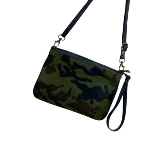 Bolso Bandolera de Piel Italiana con Pelo Natural y Asa Corta para Mujer - Imagen 14