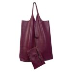 Bolso Shopper Universitario De Piel Italiana con Monedero Extra para Mujer - Imagen 26