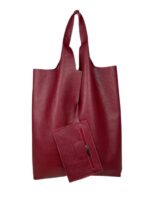 Bolso Shopper Universitario De Piel Italiana con Monedero Extra para Mujer - Imagen 22