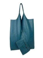 Bolso Shopper Universitario De Piel Italiana con Monedero Extra para Mujer - Imagen 19