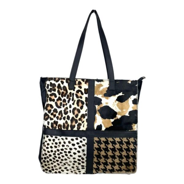 Bolso Shopper de Piel Animal Print con Diseño Exclusivo Mujer - Imagen 7