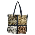 Bolso Shopper de Piel Animal Print con Diseño Exclusivo Mujer - Imagen 2