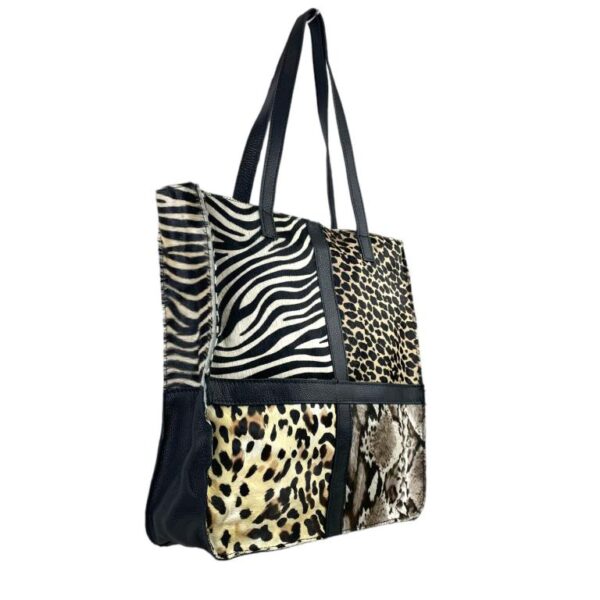 Bolso Shopper de Piel Animal Print con Diseño Exclusivo Mujer - Imagen 10