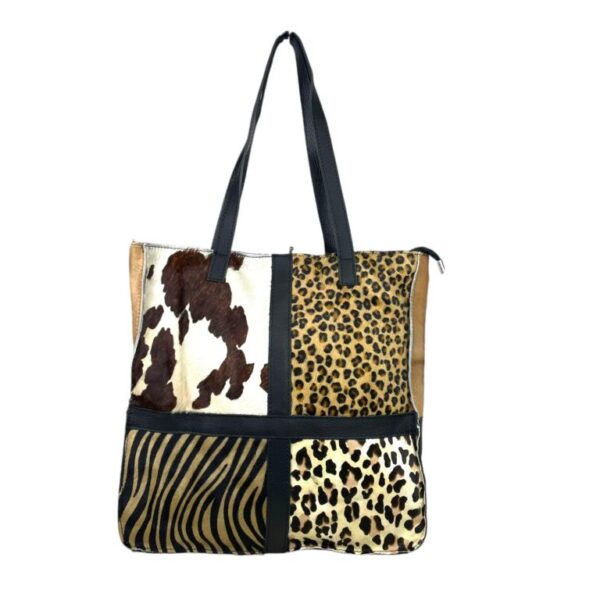 Bolso Shopper de Piel Animal Print con Diseño Exclusivo Mujer - Imagen 12