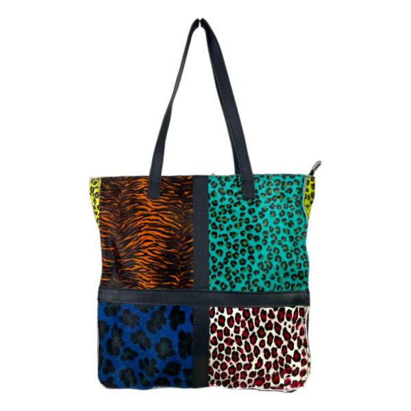 Bolso Shopper de Piel Animal Print con Diseño Exclusivo Mujer - Imagen 14