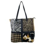 Bolso Shopper de Piel Animal Print con Diseño Exclusivo Mujer - Imagen 3