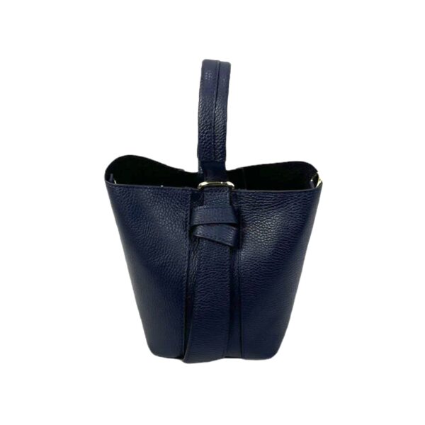 Bolso Tipo Cubo de Piel Italiana con Lazo Decorativo y Bolso Interior para Mujer - Imagen 15