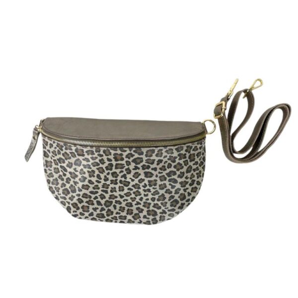 Riñonera de Piel Italiana con Diseño Animal Print y Cremallera para Mujer - Imagen 5