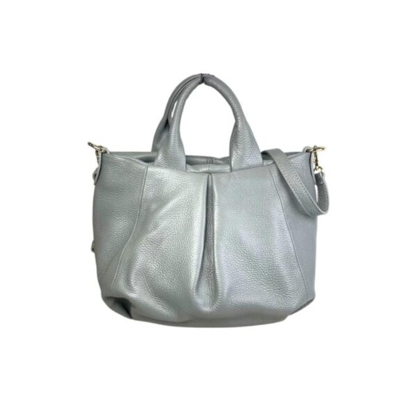 Bolso de Piel Italiana para Mujer con 2 Asas, Cremallera y Tira Bandolera - Imagen 5