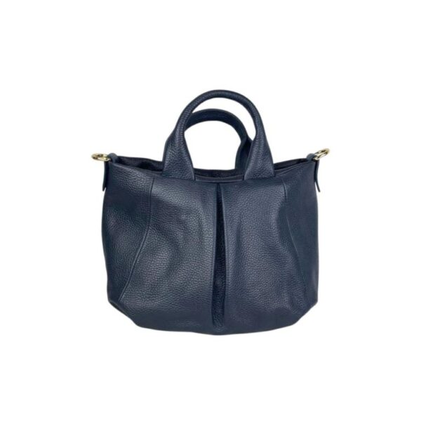 Bolso de Piel Italiana para Mujer con 2 Asas, Cremallera y Tira Bandolera - Imagen 9