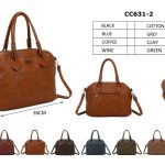 Bolso Sintético de Gran Capacidad con 2 Compartimentos y Bolsillo Trasero Mujer