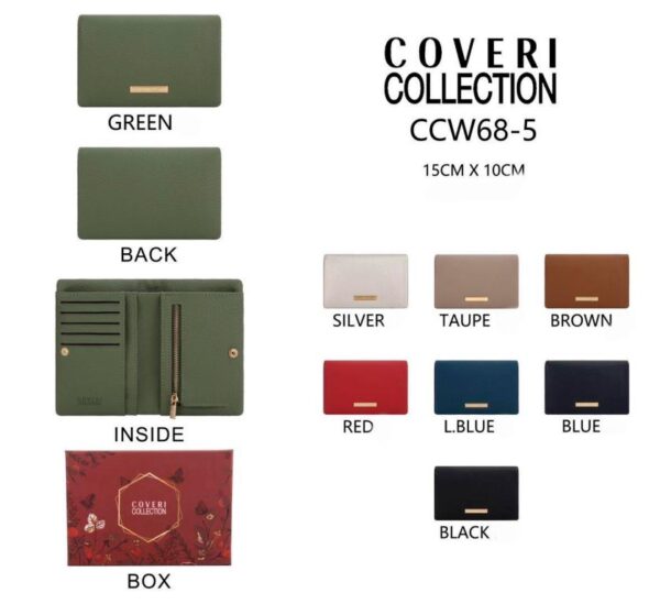 Monedero Sintético Coveri Collection con Espacio para Tarjetas y Caja-All- Mayorista España