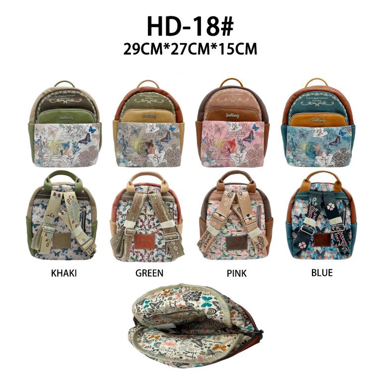 Mochila Sintética con Diseño Mariposa Sweet Candy con Bolsillos Exteriores Mujer