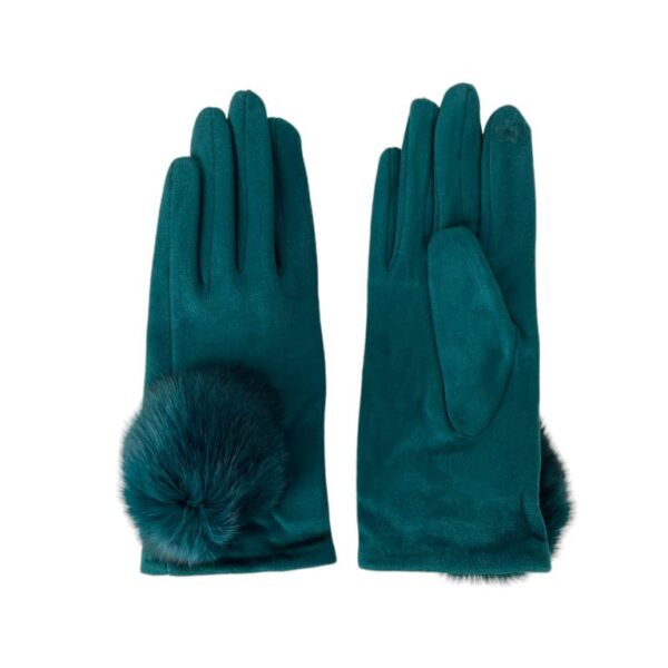 Cómodos Guantes de Mujer con Pompón de Pelito y Bonito Diseño - Imagen 4