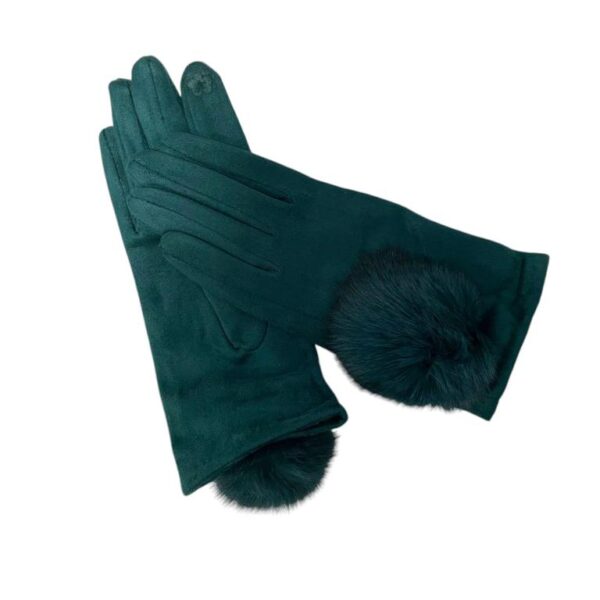 Cómodos Guantes de Mujer con Pompón de Pelito y Bonito Diseño - Imagen 5