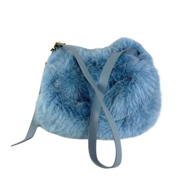 Bolso Bandolera con Pelito Sintético, Cierre de Botón y Asa Larga para Mujer - Imagen 2