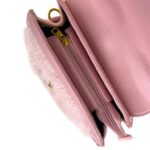 Bolso de Mano con Pelo Sintético, Bolsillo Trasero y Bonito Diseño para Mujer - Imagen 4