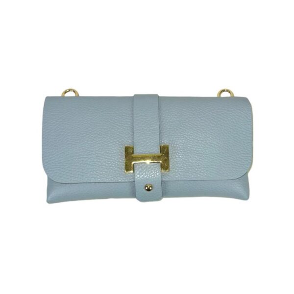 Bolso de Piel Italiano para Mujer con Diseño Dorado H y Asa Extraíble tipo Cadena - Imagen 4