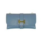 Bolso de Piel Italiano para Mujer con Diseño Dorado H y Asa Extraíble tipo Cadena - Imagen 3