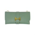 Bolso de Piel Italiano para Mujer con Diseño Dorado H y Asa Extraíble tipo Cadena - Imagen 2