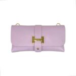 Bolso de Piel Italiano para Mujer con Diseño Dorado H y Asa Extraíble tipo Cadena - Imagen 7