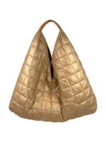 Amplio Bolso Acolchado tipo Hobo de Mujer con Gran Capacidad y Cierre de Botón - Imagen 8