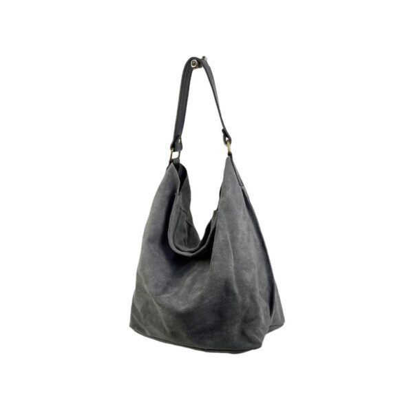 Bolso Hobo Piel de Serraje para Mujer con Asa de Cuero y Gran Capacidad - Imagen 16