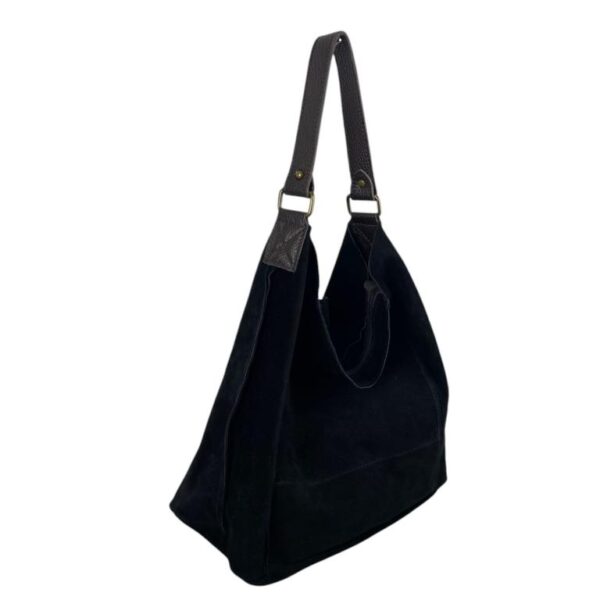 Bolso Hobo Piel de Serraje para Mujer con Asa de Cuero y Gran Capacidad - Imagen 3