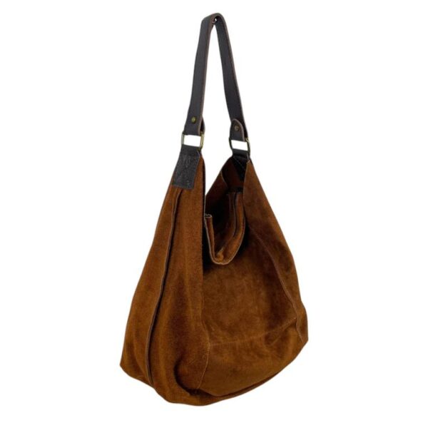 Bolso Hobo Piel de Serraje para Mujer con Asa de Cuero y Gran Capacidad - Imagen 2