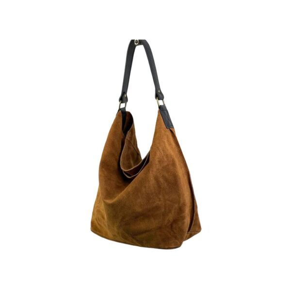 Bolso Hobo Piel de Serraje para Mujer con Asa de Cuero y Gran Capacidad - Imagen 15