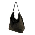 Bolso Hobo Piel de Serraje para Mujer con Asa de Cuero y Gran Capacidad - Imagen 13