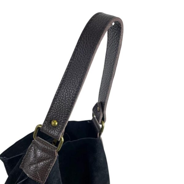 Bolso Hobo Piel de Serraje para Mujer con Asa de Cuero y Gran Capacidad - Imagen 17