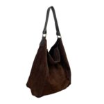 Bolso Hobo Piel de Serraje para Mujer con Asa de Cuero y Gran Capacidad - Imagen 5