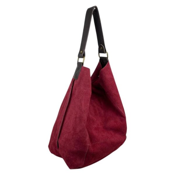 Bolso Hobo Piel de Serraje para Mujer con Asa de Cuero y Gran Capacidad - Imagen 6