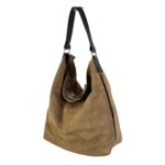 Bolso Hobo Piel de Serraje para Mujer con Asa de Cuero y Gran Capacidad