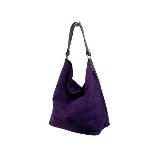Bolso Hobo Piel de Serraje para Mujer con Asa de Cuero y Gran Capacidad - Imagen 10