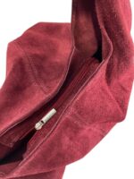 Amplio Bolso de Hombro en Piel de Serraje con Cierre de Cremallera para Mujer - Imagen 8