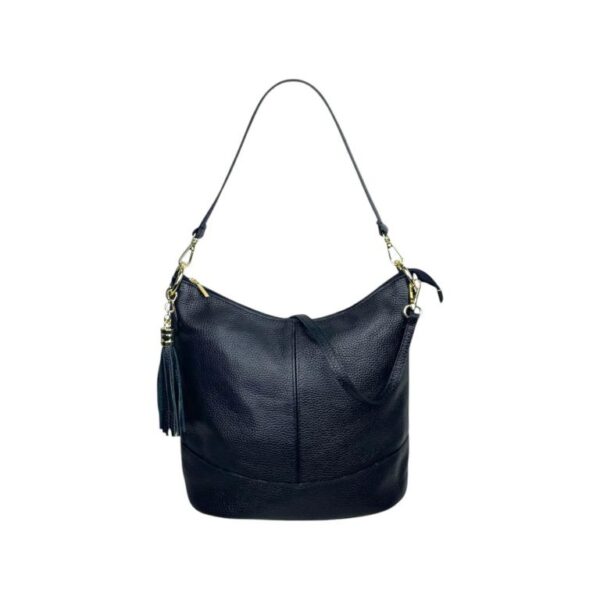 Bolso de Hombro en Piel con Bolsillo Trasero, Enganche Dorado y Asa Larga Mujer - Imagen 32