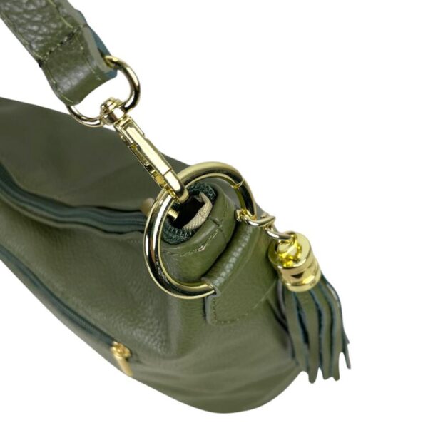 Bolso de Hombro en Piel con Bolsillo Trasero, Enganche Dorado y Asa Larga Mujer - Imagen 40