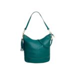 Bolso de Hombro en Piel con Bolsillo Trasero, Enganche Dorado y Asa Larga Mujer - Imagen 33